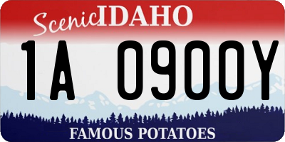 ID license plate 1A0900Y