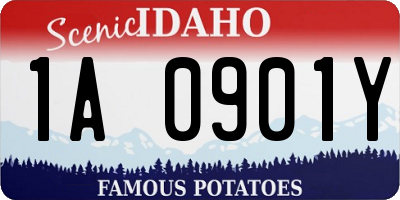 ID license plate 1A0901Y