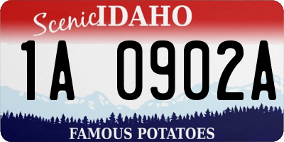ID license plate 1A0902A