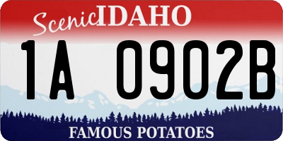 ID license plate 1A0902B