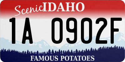 ID license plate 1A0902F