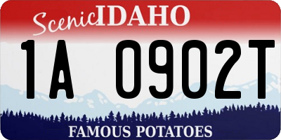 ID license plate 1A0902T