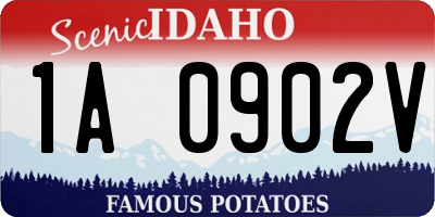 ID license plate 1A0902V