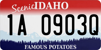 ID license plate 1A0903Q