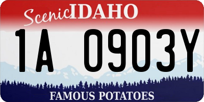 ID license plate 1A0903Y