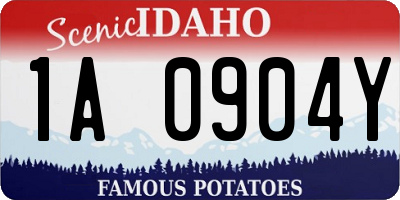 ID license plate 1A0904Y