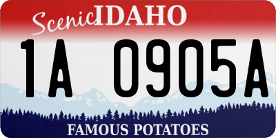 ID license plate 1A0905A