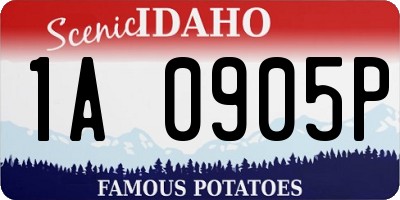 ID license plate 1A0905P