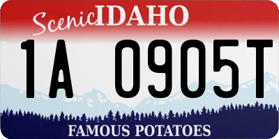 ID license plate 1A0905T