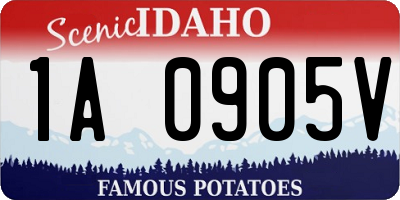 ID license plate 1A0905V