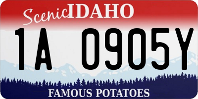 ID license plate 1A0905Y