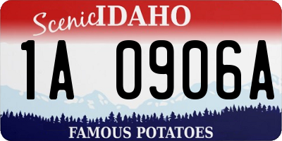 ID license plate 1A0906A