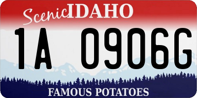 ID license plate 1A0906G