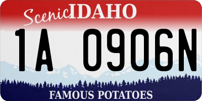 ID license plate 1A0906N