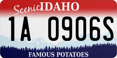 ID license plate 1A0906S