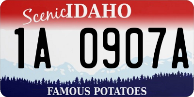 ID license plate 1A0907A