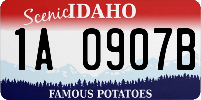 ID license plate 1A0907B