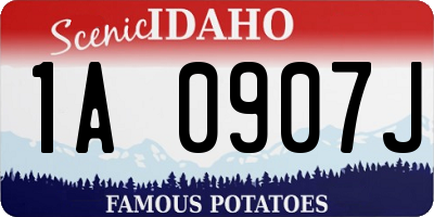ID license plate 1A0907J