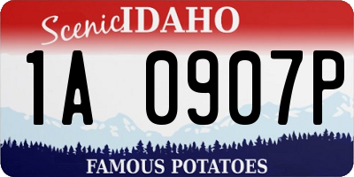 ID license plate 1A0907P