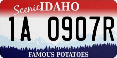 ID license plate 1A0907R