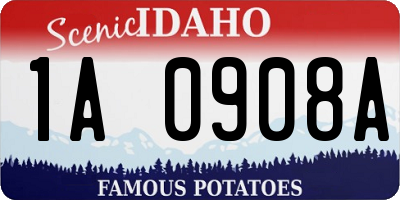 ID license plate 1A0908A