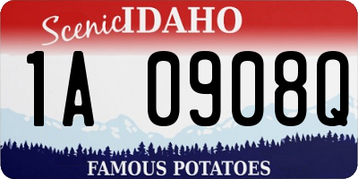 ID license plate 1A0908Q