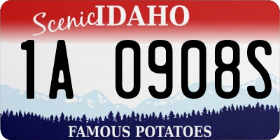 ID license plate 1A0908S