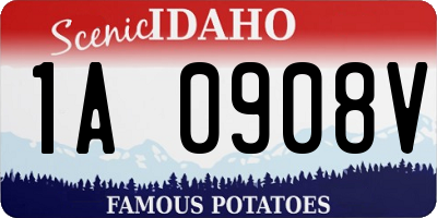 ID license plate 1A0908V