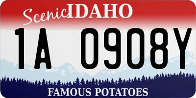 ID license plate 1A0908Y