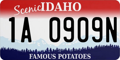 ID license plate 1A0909N