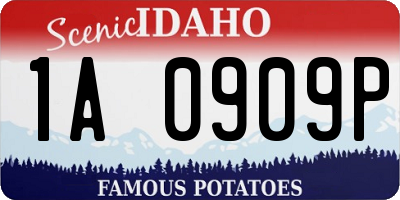 ID license plate 1A0909P