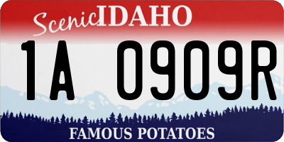 ID license plate 1A0909R