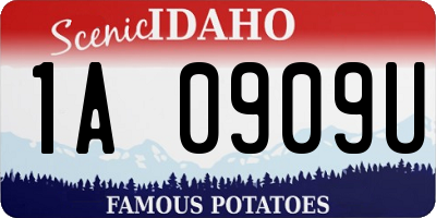 ID license plate 1A0909U