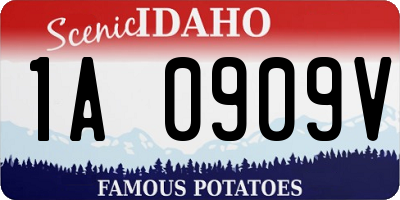 ID license plate 1A0909V