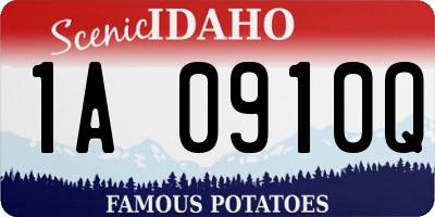 ID license plate 1A0910Q