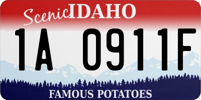 ID license plate 1A0911F