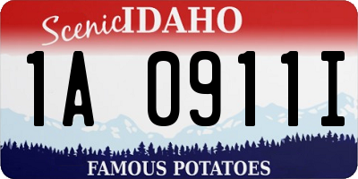 ID license plate 1A0911I