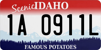 ID license plate 1A0911L
