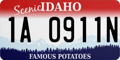 ID license plate 1A0911N