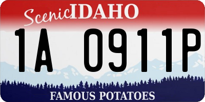 ID license plate 1A0911P