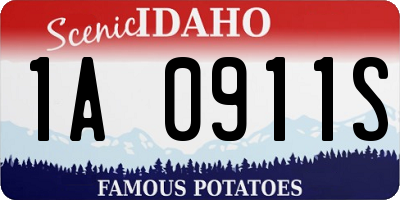 ID license plate 1A0911S