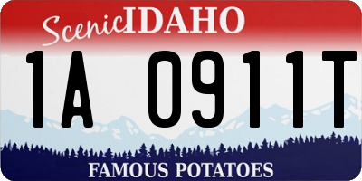 ID license plate 1A0911T
