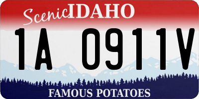 ID license plate 1A0911V