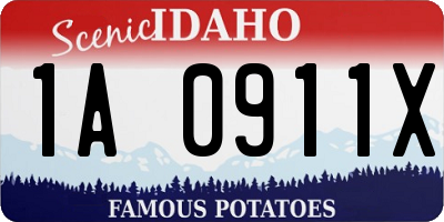 ID license plate 1A0911X