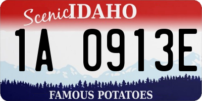 ID license plate 1A0913E
