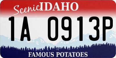 ID license plate 1A0913P