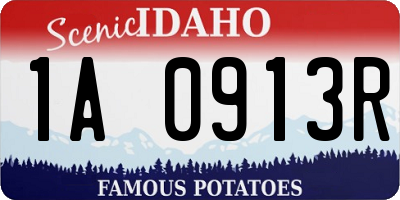 ID license plate 1A0913R