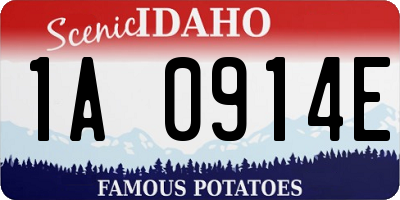 ID license plate 1A0914E