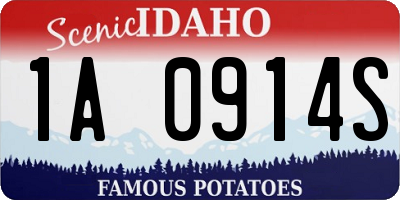 ID license plate 1A0914S