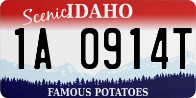 ID license plate 1A0914T